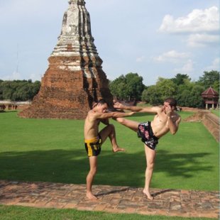 Jaramillo con Jorge Cornejo en Ayutthaya (Tailandia)